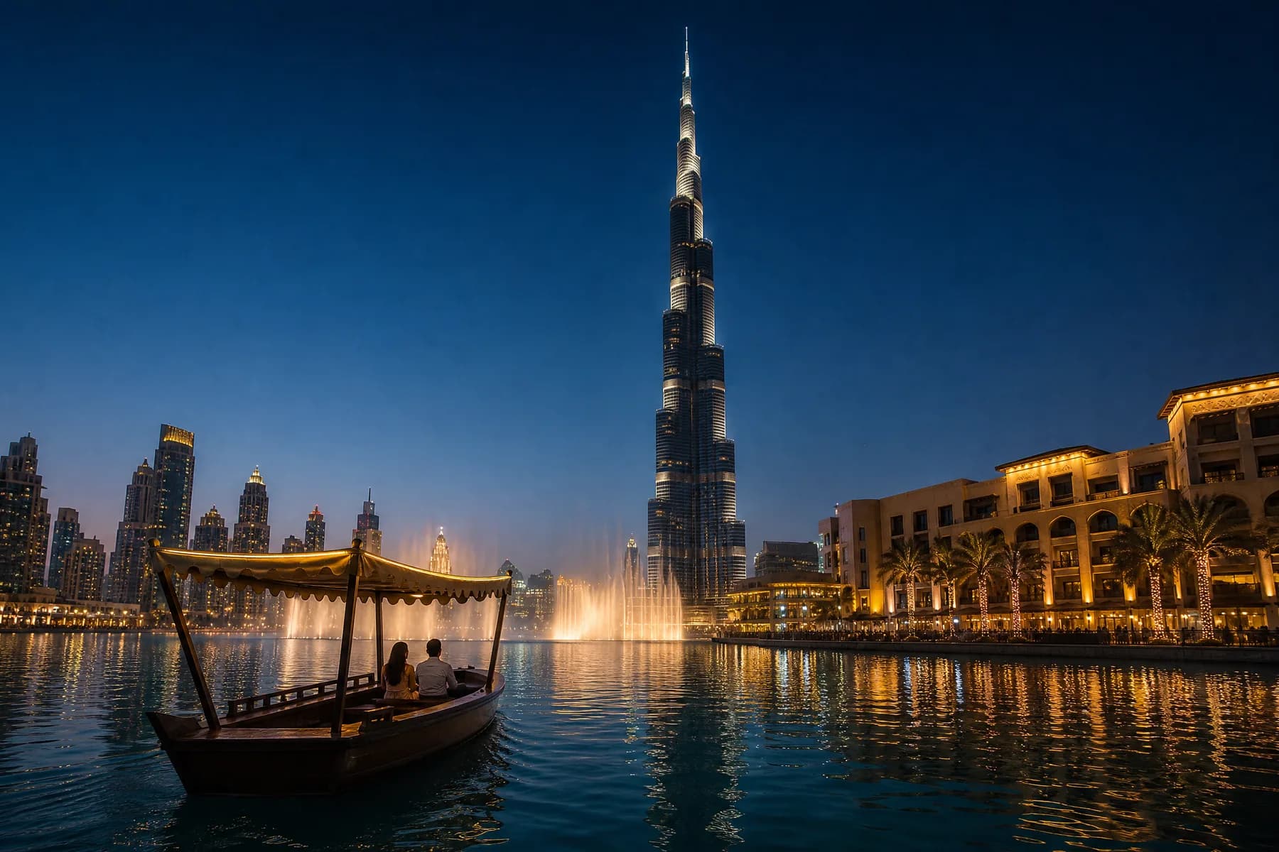 Burj Khalifa Lake Ride and Fountain Show